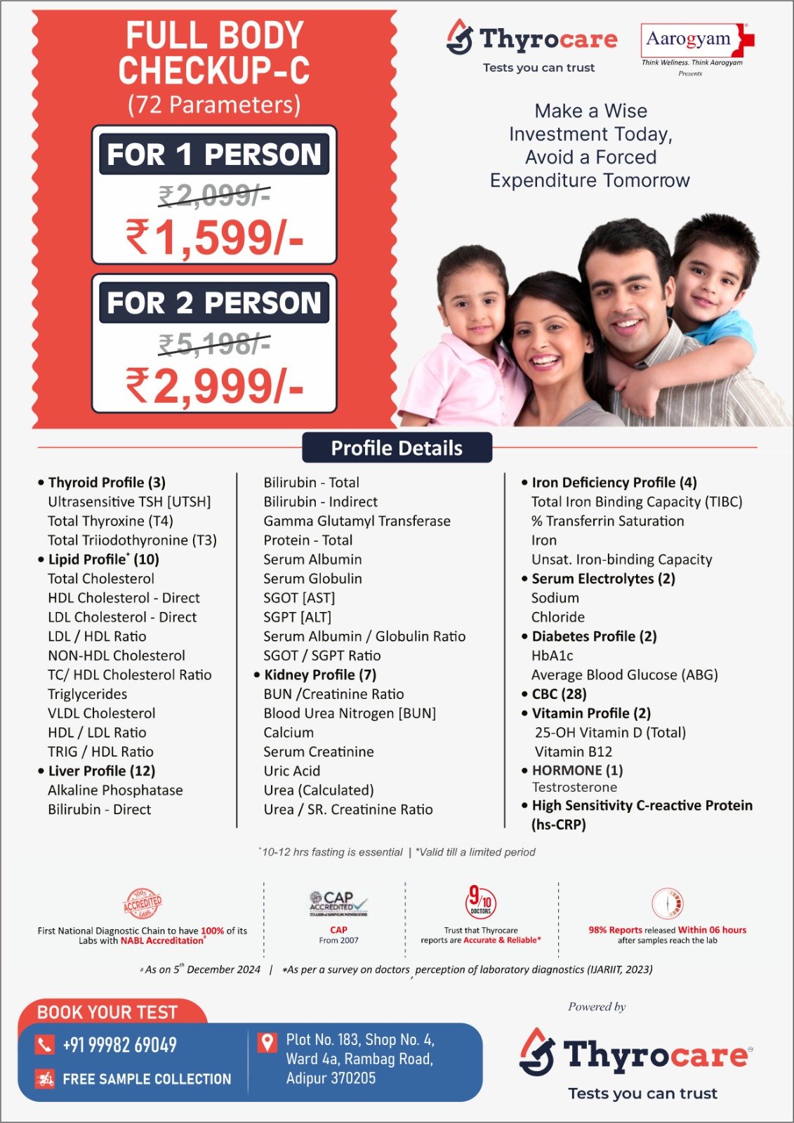 Full Body Checkup package offer